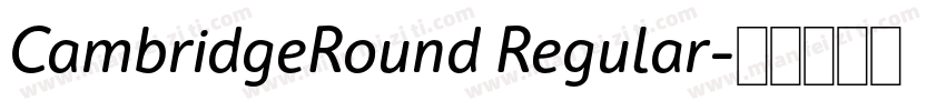 CambridgeRound Regular字体转换